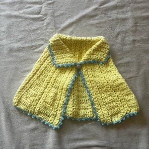 Kids crocheted Yellow Poncho